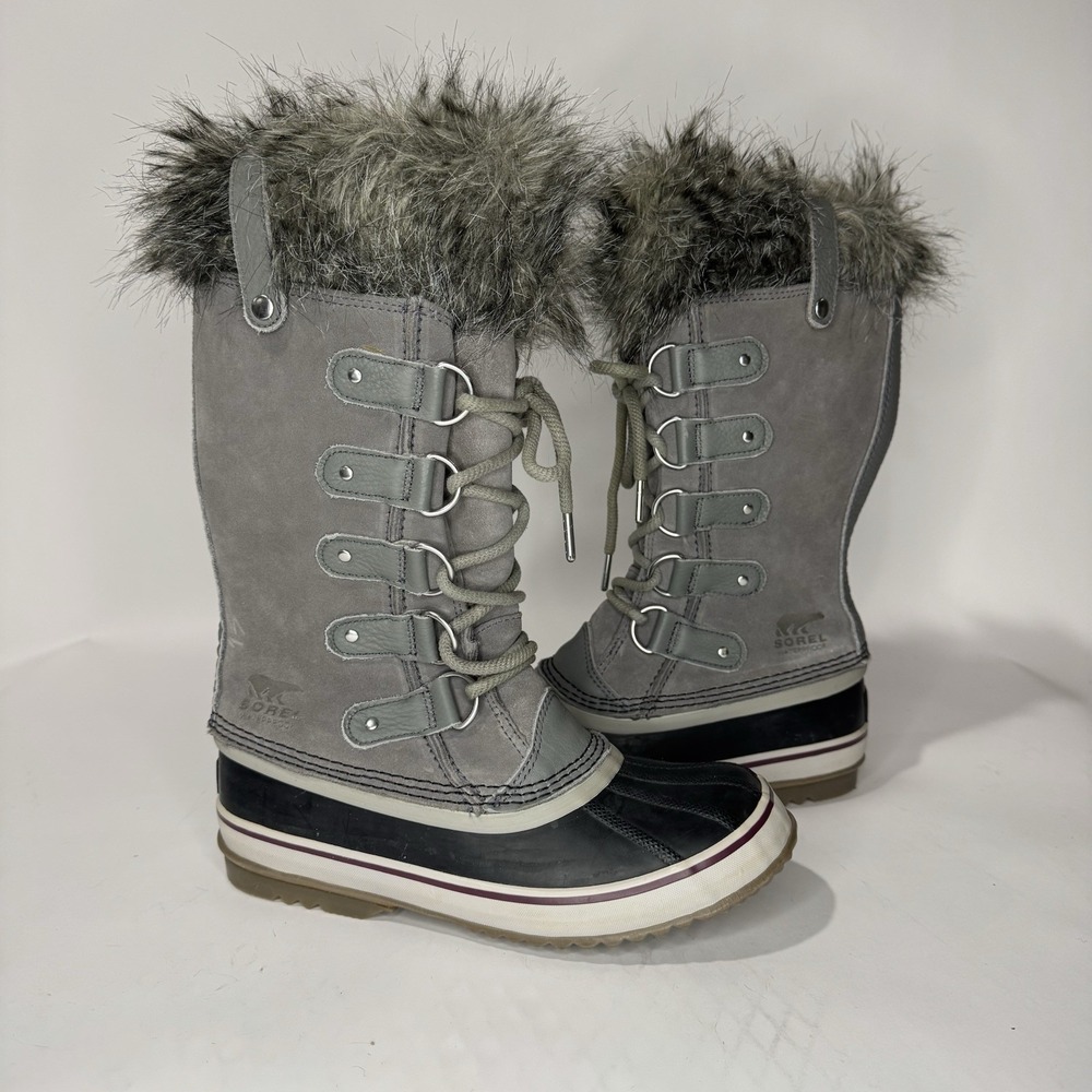 Sorel Waterproof Winter Boots Womens Size 7 Joan of Arctic Grey NL2429-052